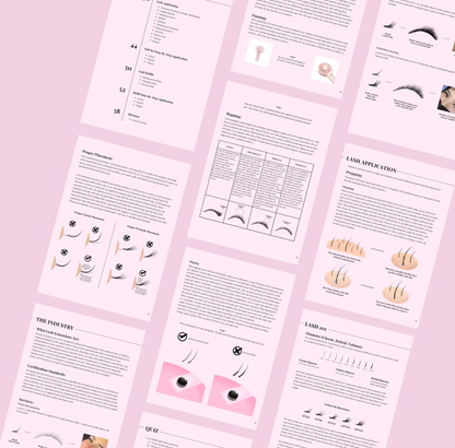 Editable/Resellable Lash Training Manual, Classic, Hybrid & Volume Manual