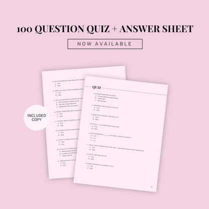 Editable/Resellable Lash Training Manual, Classic, Hybrid & Volume Manual