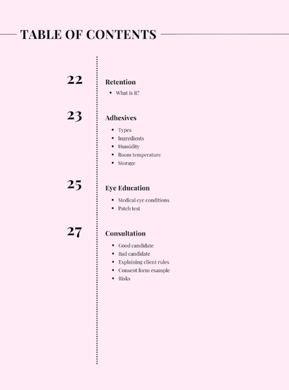 Editable/Resellable Lash Training Manual, Classic, Hybrid & Volume Manual