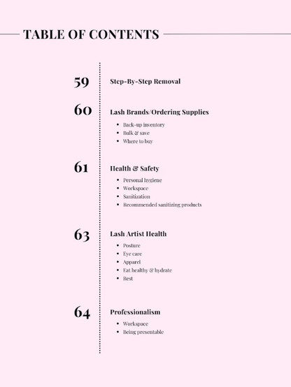 Editable/Resellable Lash Training Manual, Classic, Hybrid & Volume Manual