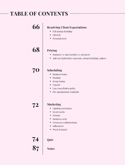 Editable/Resellable Lash Training Manual, Classic, Hybrid & Volume Manual