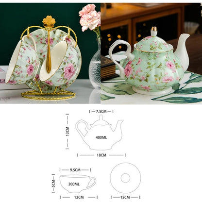 Afternoon Tea Set, Classic English, Porcelain, Teapot, Cups