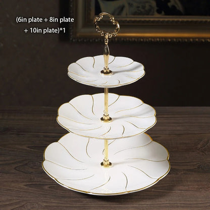 Bone China Tea & Coffee Set, European, Gold Inlay, Teapot, Cups