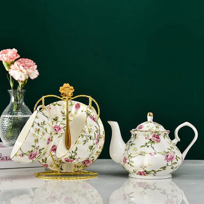 Afternoon Tea Set, Classic English, Porcelain, Teapot, Cups