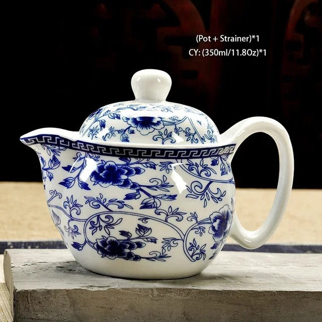 Kung Fu Teapot, Ceramic Puer, 350ml, Chinese Retro Style