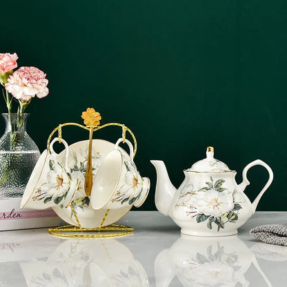 Afternoon Tea Set, Classic English, Porcelain, Teapot, Cups
