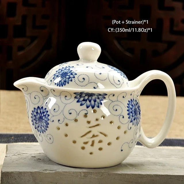 Kung Fu Teapot, Ceramic Puer, 350ml, Chinese Retro Style