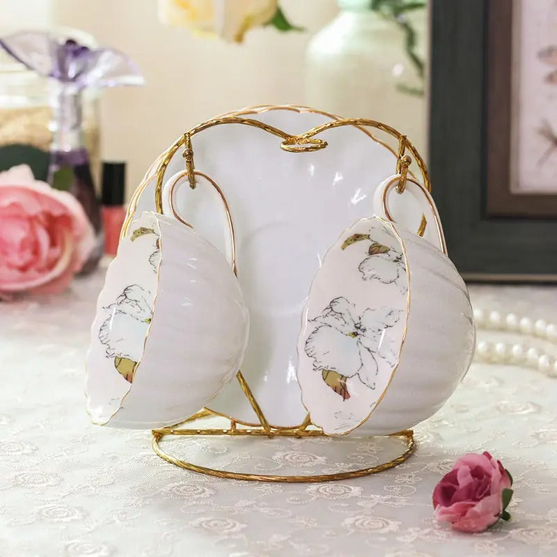 Porcelain Tea Set, Pink, 200ml, English Afternoon Tea Cup